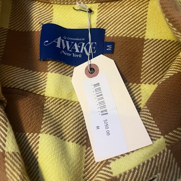 NWT Men’s Awake New York Flannel Medium - Picture 6 of 6